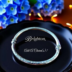 BRIGHTON Add A Charm Silver Hinged Bracelet